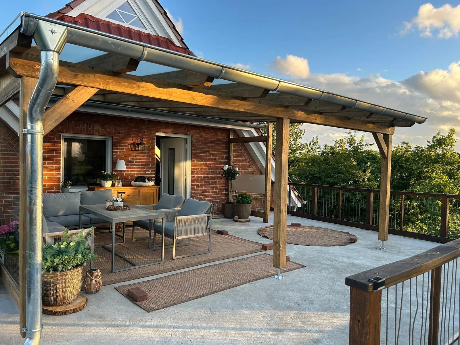 Terrassenüberdachung mit Glasdach